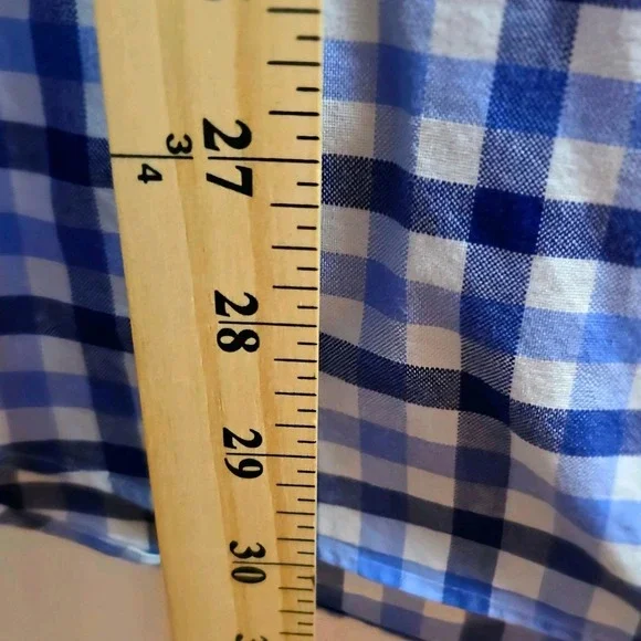 Ralph Lauren‎ Men's XL Gingham Button Down Shirt Blue Classic Fit Cotton - Picture 7 of 10